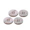 12 Pieces Faux Mermaid Shell Buttons 21mm 7/8", Clear Plastic 4-Hole Sewing Buttons
